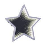 Global Gizmos 29 cm 60 LED Star geformte Infinity Spiegel Licht, Kunststoff, weiß - 1
