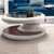 SalesFever® Couchtisch Enric, aus weißem Fiberglas, 90 x 90 cm, runder Wohnzimmertisch, 8 mm Tischplatte aus Glas, Tisch mit Pflegeleichter Oberfläche - 6