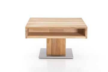 Woodlive Massivholz Couchtisch quadratisch aus Kernbuche, geölter Wohnzimmer-Tisch, Beistelltisch inkl. Schublade, Tisch 75 x 75 cm - 3