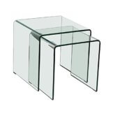 BHP Glastisch 2tlg ausziehbar Wohn ESS Zimmer Küche Glas Tisch TV Beistelltisch B154076 - 1