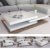 Deuba Couchtisch Wohnzimmertisch Hochglanz Beistelltisch Tisch Sofatisch Tischplatte 360° drehbar 60 x 60 cm - Weiß - 2