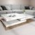 Deuba Couchtisch Wohnzimmertisch Hochglanz Beistelltisch Tisch Sofatisch Tischplatte 360° drehbar 60 x 60 cm - Weiß - 3