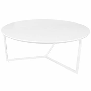 FineBuy Design Couchtisch White 80 cm Rund Weiß Matt lackiert | Moderner Wohnzimmertisch MDF Holz | Lounge Sofa Tisch Metall Gestell - 9