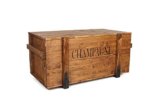 Uncle Joe´s Truhe Holzkiste Champagne, 85 x 45 x 46 cm, Holz, Hellbraun, Vintage, Shabby chic Couchtisch, braun, 85x45x46 cm - 1