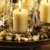 Dekoschale GALLERY rund, Holzschale mit Kerzen im Glas & Dekosteine, Komplet