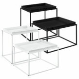 [en.casa] 2x Beistelltisch Couchtisch Sofatisch Set Tabletttisch Servier Tisch