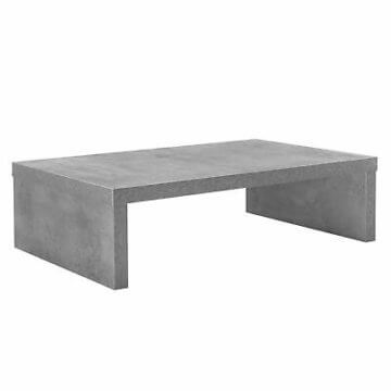 [en.casa]® Couchtisch Beton grau 110x70cm Wohnzimmertisch Beistelltisch Tisch