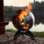 BlazeBall Feuerkugel Weltkugel 60 cm Feuerschale mit Ständer Feuerkorb Brennstelle - 2