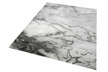 Merinos Marmorteppich mit Glanzfasern in Grau Größe 120x170 cm - 2