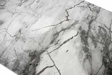Merinos Marmorteppich mit Glanzfasern in Grau Größe 120x170 cm - 3