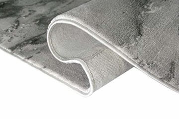 Merinos Marmorteppich mit Glanzfasern in Grau Größe 120x170 cm - 6