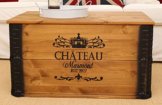 Uncle Joe´s Truhe Chateau Couchtisch Truhentisch im Vintage Shabby chic Style aus Massiv-Holz in braun mit Stauraum und Deckel Holzkiste Beistelltisch Landhaus Wohnzimmertisch Holztisch nussbaum - 1