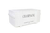 Uncle Joe´s Truhe Holzkiste Champagne, 85 x 45 x 46 cm, Holz, Weiss, Vintage, Shabby chic Couchtisch, 85x45x46 cm - 1